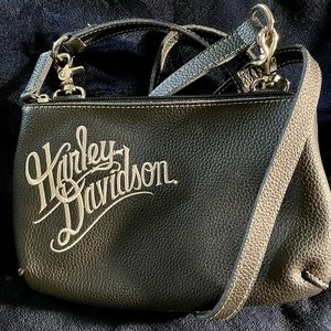 VGUC black leather Harley Davidson bag